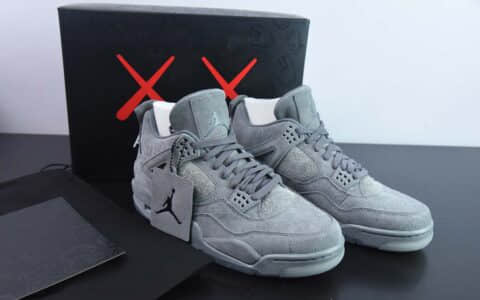 乔丹Air Jordan 4 X Kaws 联名款灰麂皮低帮男子文化篮球鞋纯原版本 货号：930155-003