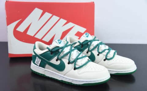 耐克Nike SB Dunk Low 解构抽绳白绿笑脸贴布印花低帮SB休闲滑板鞋纯原版本 货号：DD1503-112