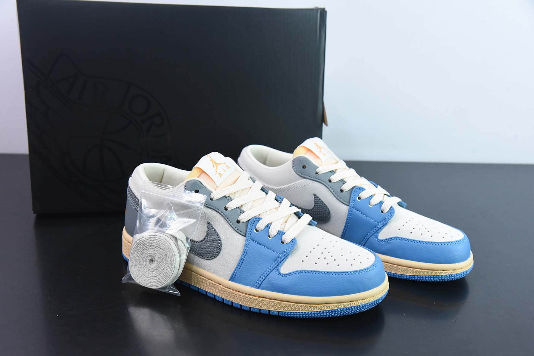 乔丹Air Jordan 1 Low AJ蓝灰低帮复古文化休闲运动篮球鞋纯原版本 货号： DZ5376-469