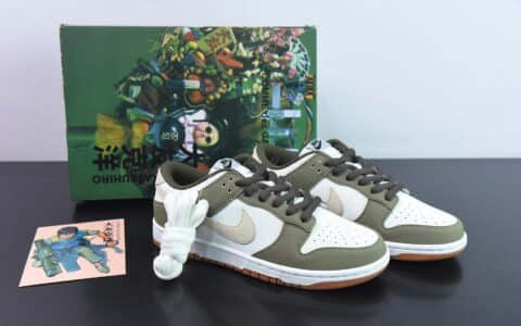 耐克Nike SB Dunk Low 大友克洋联名白棕绿SB低帮休闲滑板鞋纯原版本货号：TT3636-006