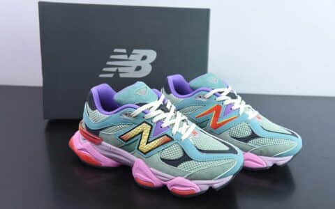 新百伦New Balance 9060Multi-Color系列工业绿粉彩虹复古百搭老爹风小象蹄休闲运动跑步鞋纯原版本 货号：U9060WRB