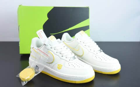 耐克Nike Air Force 1'07 Low 白黄高达空军一号低帮休闲板鞋纯原版本 货号：BS9055-716