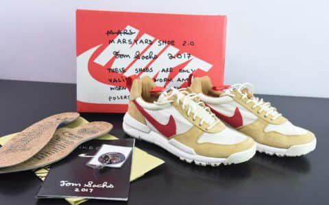 耐克Nike Tom Sachs x Nike Craft Mars Yard 2.0 宇航员2.0复古做旧黄红勾权志龙同款百搭休闲运动透气慢跑鞋纯原版本 货号：AA2261-100
