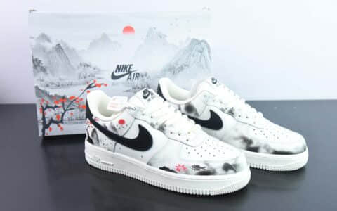 耐克Nike Air Force 1 '07 Low 中国风涂鸦山水画空军一号低帮休闲板鞋纯原版本 货号：BL1522-088