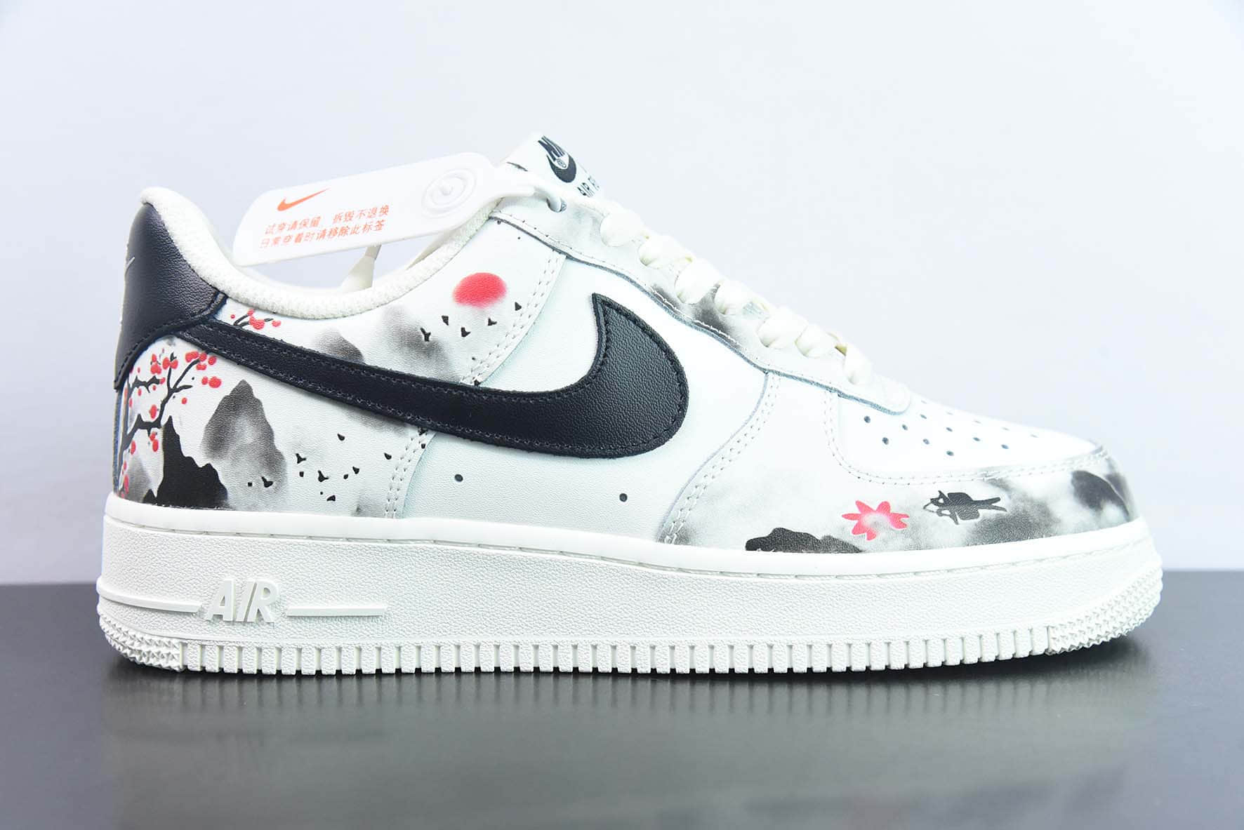 耐克Nike Air Force 1 '07 Low 中国风涂鸦山水画空军一号低帮休闲板鞋纯原版本 货号：BL1522-088