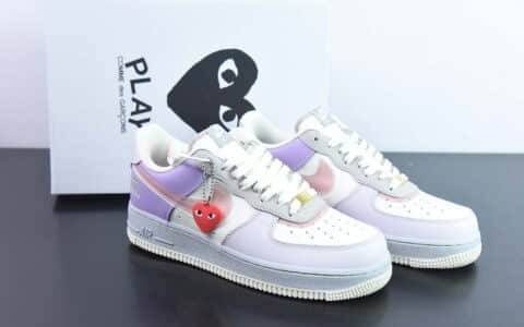 耐克Nike Air Force 1 '07 Low川久保玲联名渐变紫双勾空军一号低帮休闲板鞋纯原版本 货号：CJ0304-016