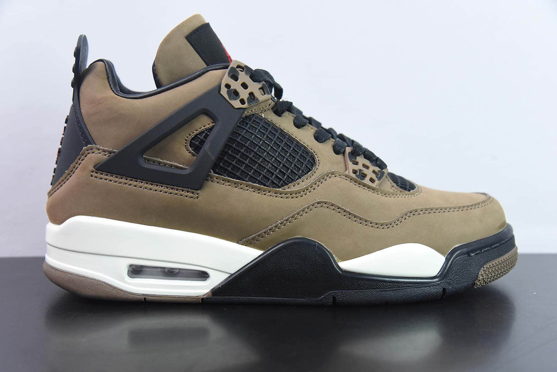 乔丹Air Jordan Travis Scott x Air Jordan 4 “Olive”TS联名深棕摩卡亲友限定男子文化篮球鞋纯原版本 货号：AJ4-882335