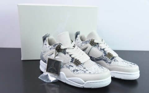 乔丹Air Jordan 4  Sneakeskin  AJ4乔4 蟒蛇纹文化篮球鞋纯原版本 货号：819139-030