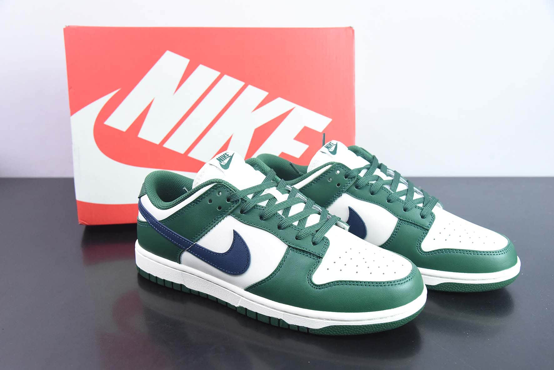 耐克Nike Dunk Low Gorge Green 复古白蓝绿SB低帮运动休闲板鞋纯原版本 货号：DD1503-300