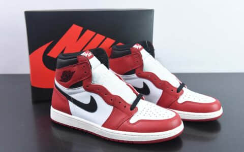 乔丹Air Jordan Retro AJ1芝加哥白红高帮复古篮球鞋纯原版本 货号：555088-101