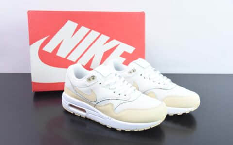 耐克Nike Air Max 1 PRM 米白黄初代复古休闲跑步鞋纯原版本 货号：FB5060-100