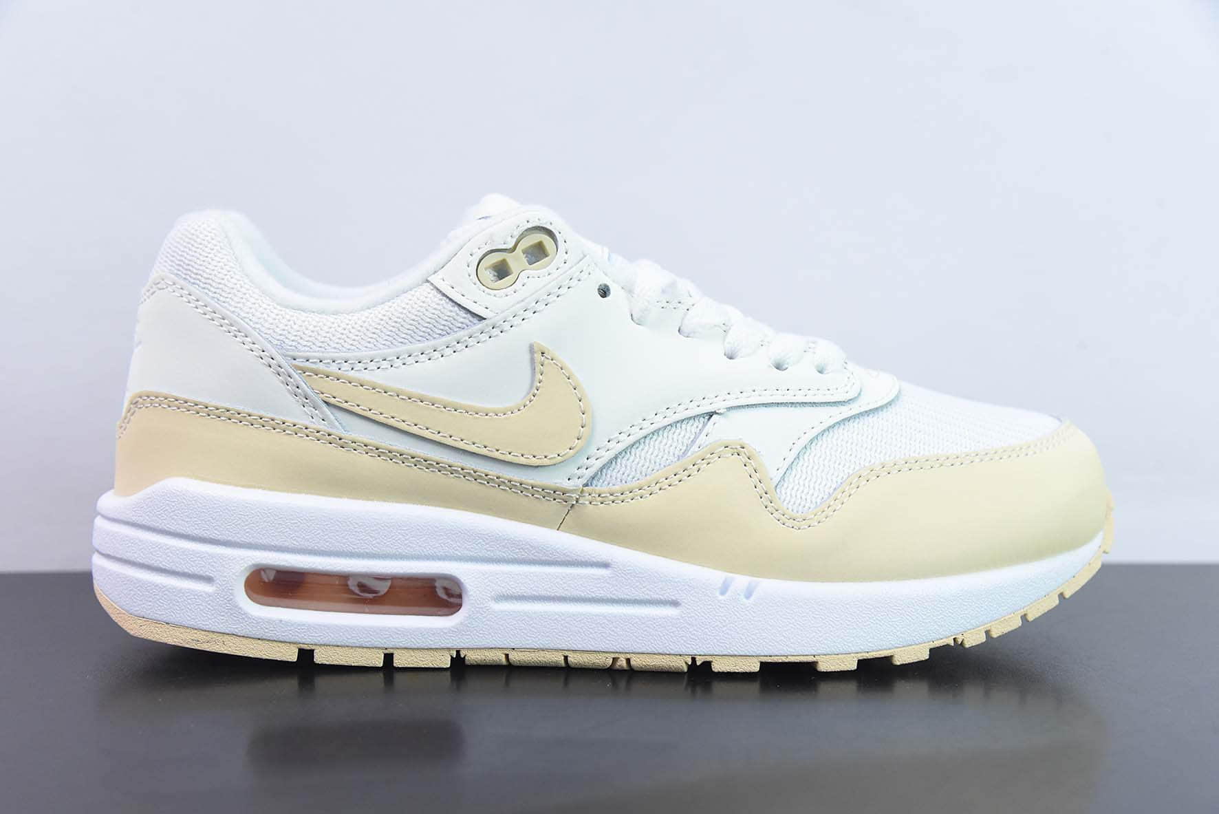 耐克Nike Air Max 1 PRM 米白黄初代复古休闲跑步鞋纯原版本 货号：FB5060-100 