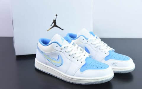 乔丹Air Jordan 1 Low AJ1动漫白蓝低帮文化篮球鞋纯原版本 货号：FJ7219-441
