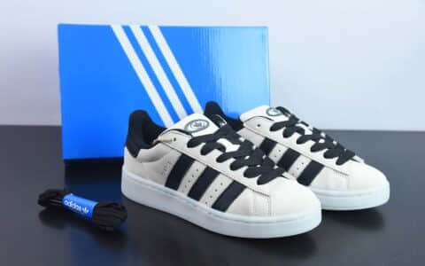 阿迪达斯Adidas Ad Originals Campus 00s 三叶草灰白黑学院系列面包风复古休闲运动板鞋纯原版本 货号：HQ8711