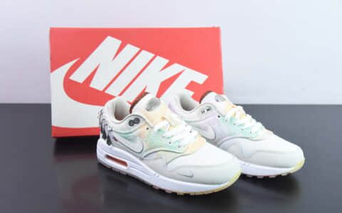 耐克NIKE Air Max 1 '87 白扎染女子跑步休闲运动鞋纯原版本 货号：FJ7734-101