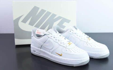 耐克Nike Air Force 1'07 40th AnniversaryWhiteLight Grey40周年版白浅灰金小钩空军一号经典低帮百搭休闲运动板鞋纯原版本 货号：DD1225-002