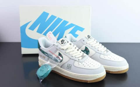 耐克Nike Air Force 1'07 Low 纪梵希联名白绿空军一号低帮休闲板鞋纯原版本 货号：BS9055-813　