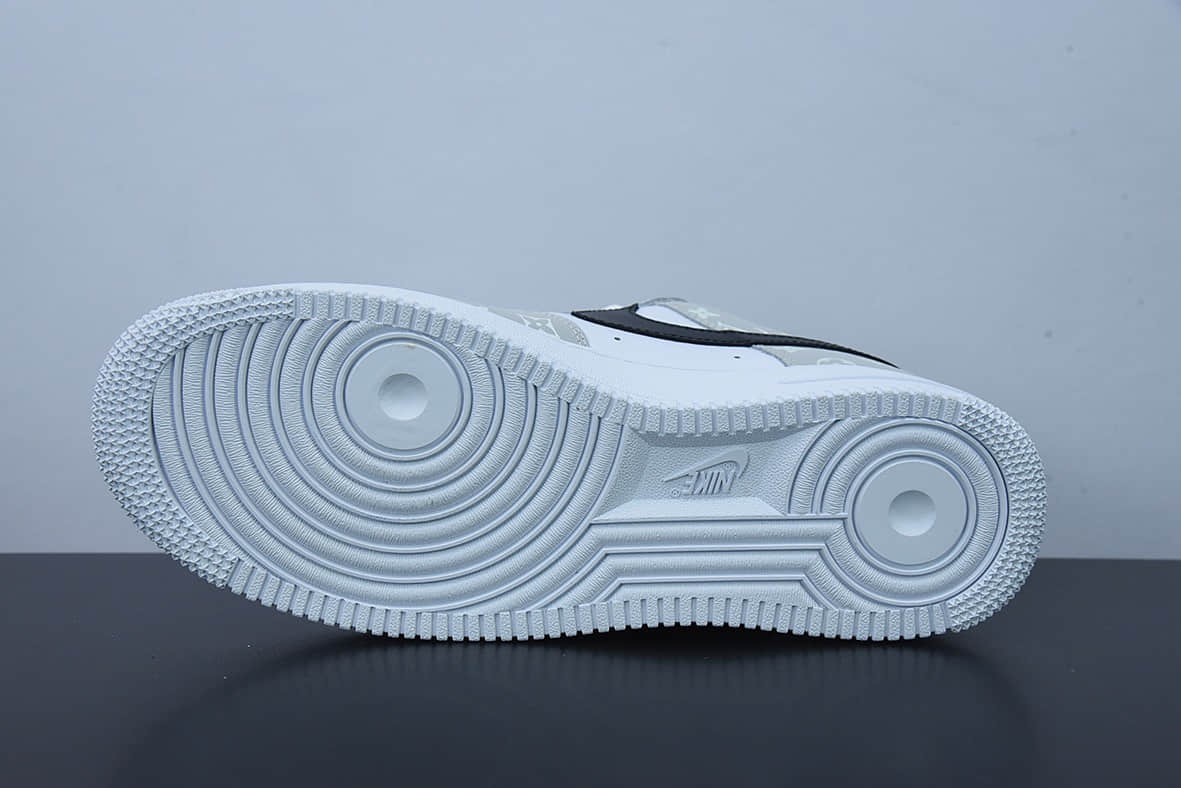 耐克Nike Air Force 1 Low '07 x Louis Vuitton LV联名白灰印花空军一号低帮休闲板鞋纯原版本 货号：BQ8988-108