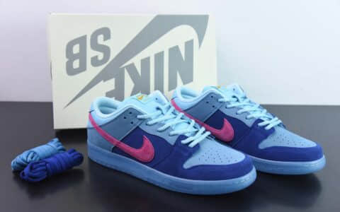 耐克Nike Run The Jewels × Nike Dunk SB Low 说唱歌手联名蓝毛怪SB低帮休闲滑板鞋纯原版本 货号： DO9404-400