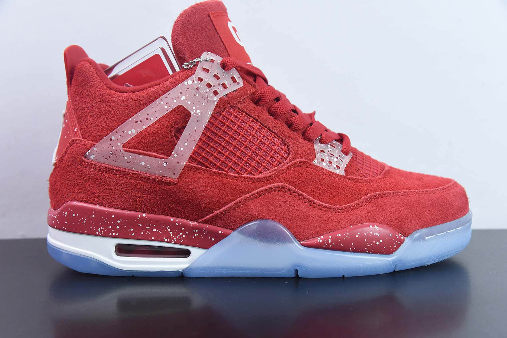 乔丹Air Jordan 4 Retro AJ4 麂皮大学红高帮篮球鞋纯原版本 货号：AJ4-1043530 