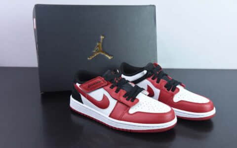 乔丹Air Jordan 1 Low FlyEase Gym Red AJ1 芝加哥红全新低帮篮球鞋纯原版本 货号：DM1206-163