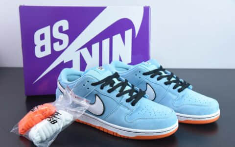 耐克Nike WE CLUB 58 x Nike SB Dunk Low ProClub 58 Gulf麂皮浅海蓝白58扣篮系列低帮休闲运动滑板板鞋纯原版本 货号：BQ6817-401