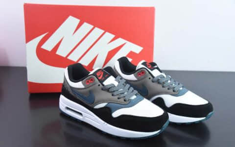 耐克Nike Air Max 1 PremiumSlate Blue初代黑白灰湖水绿复古气垫百搭休闲运动慢跑鞋纯原版本 货号：FJ0698-100