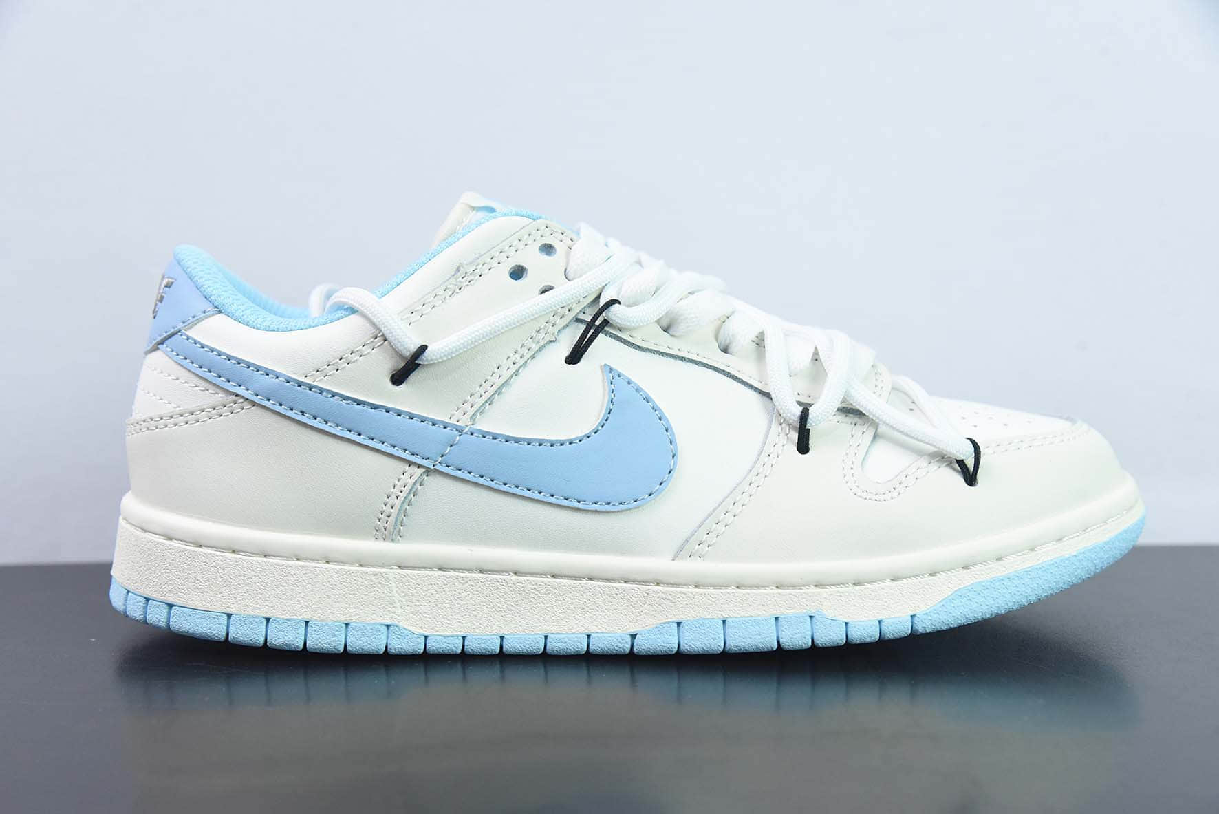 耐克Nike SB Dunk Low牛奶蓝解构抽绳SB低帮休闲滑板鞋纯原版本 货号：DN1431-001