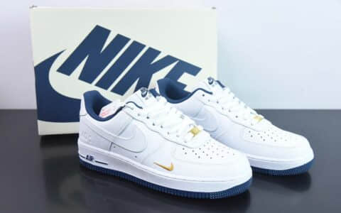 耐克Nike Air Force 1‘07 Low 深蓝小勾 40周年星星空军一号低帮休闲板鞋纯原版本 货号：DD1225-006