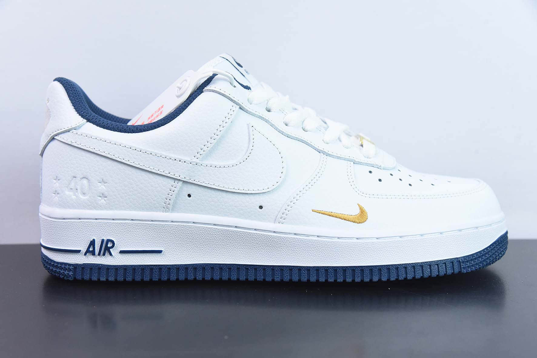 耐克Nike Air Force 1‘07 Low 深蓝小勾 40周年星星空军一号低帮休闲板鞋纯原版本 货号：DD1225-006