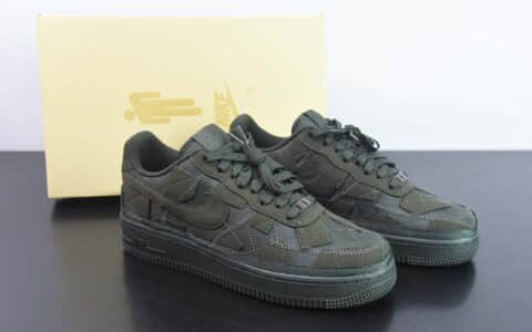 耐克Nike Billie Eilish x Nike Air Force1碧梨联名黑色空军低帮休闲板鞋纯原版本 货号：DQ4137-300