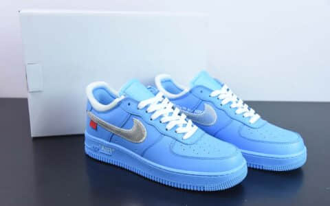 耐克Nike OW x NK AF1 MCA蓝色艺术馆联名空军一号低帮运动板鞋纯原版本 货号：CI1173-400