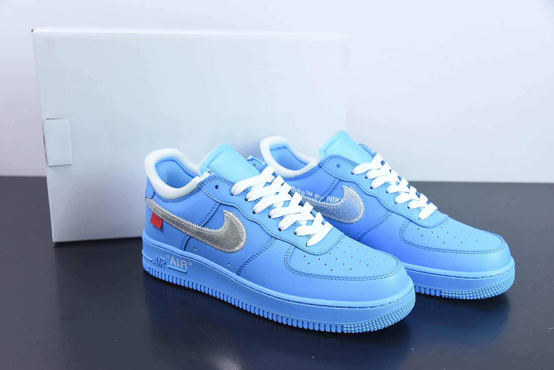 耐克Nike OW x NK AF1 MCA蓝色艺术馆联名空军一号低帮运动板鞋纯原版本 货号：CI1173-400