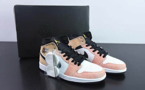 乔丹Air Jordan 1 Mid AJ1裸粉白中帮复古篮球鞋纯原版本 货号：DX4332-800