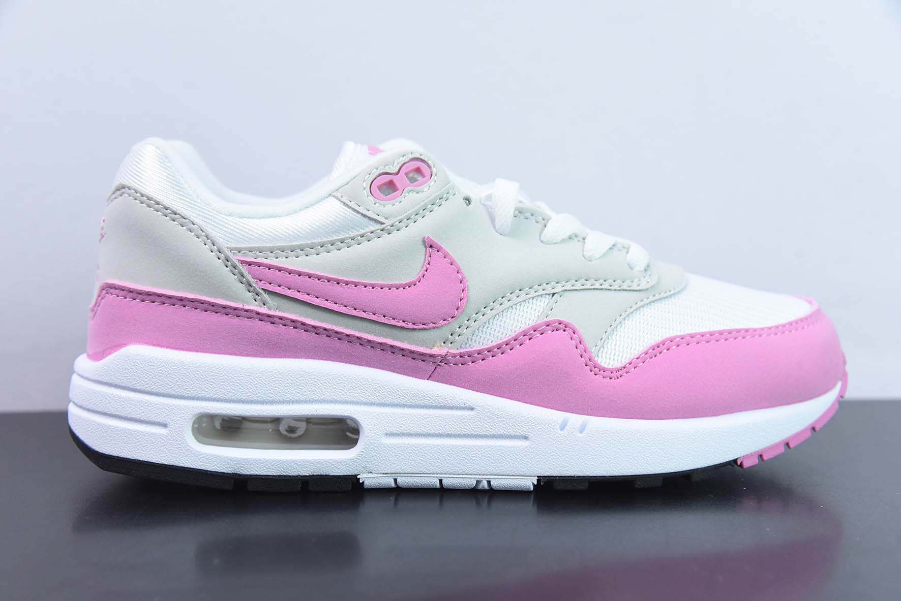 耐克Nike Air Max 1 初代白粉半掌气垫复古跑步鞋纯原版本 货号：DZ2628-001