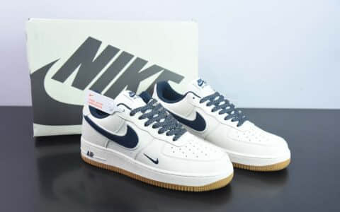 耐克NIke Air Force 1 '07 Low “米深蓝满天星”空军一号低帮休闲板鞋纯原版本 货号：HD1689-104