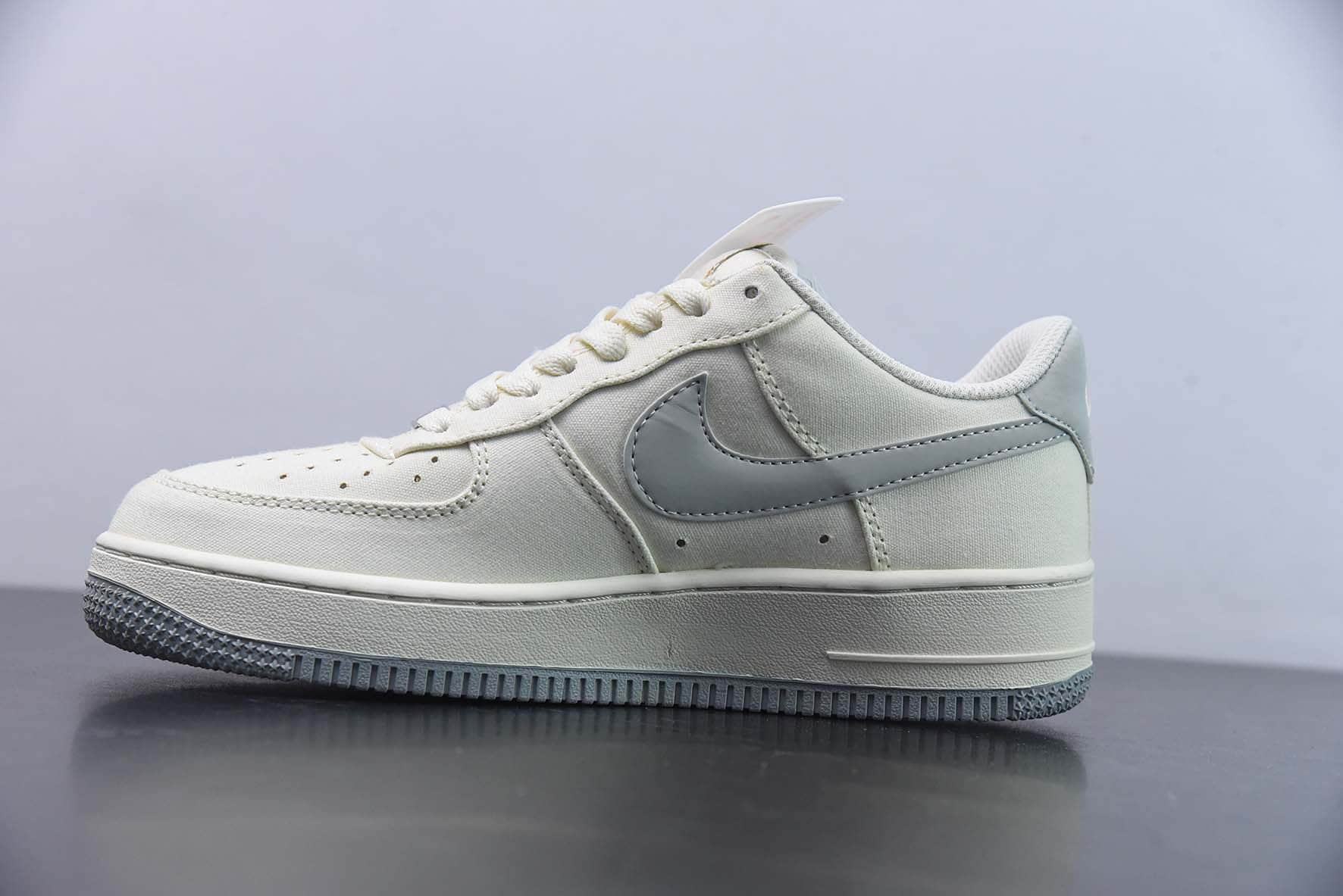 耐克Nike Air Force 1 Low 帆布白灰小勾空军一号低帮运动休闲板鞋纯原版本 货号：ME0112-522 