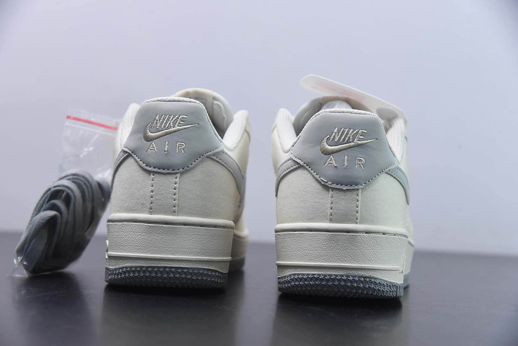 耐克Nike Air Force 1 Low 帆布白灰小勾空军一号低帮运动休闲板鞋纯原版本 货号：ME0112-522 