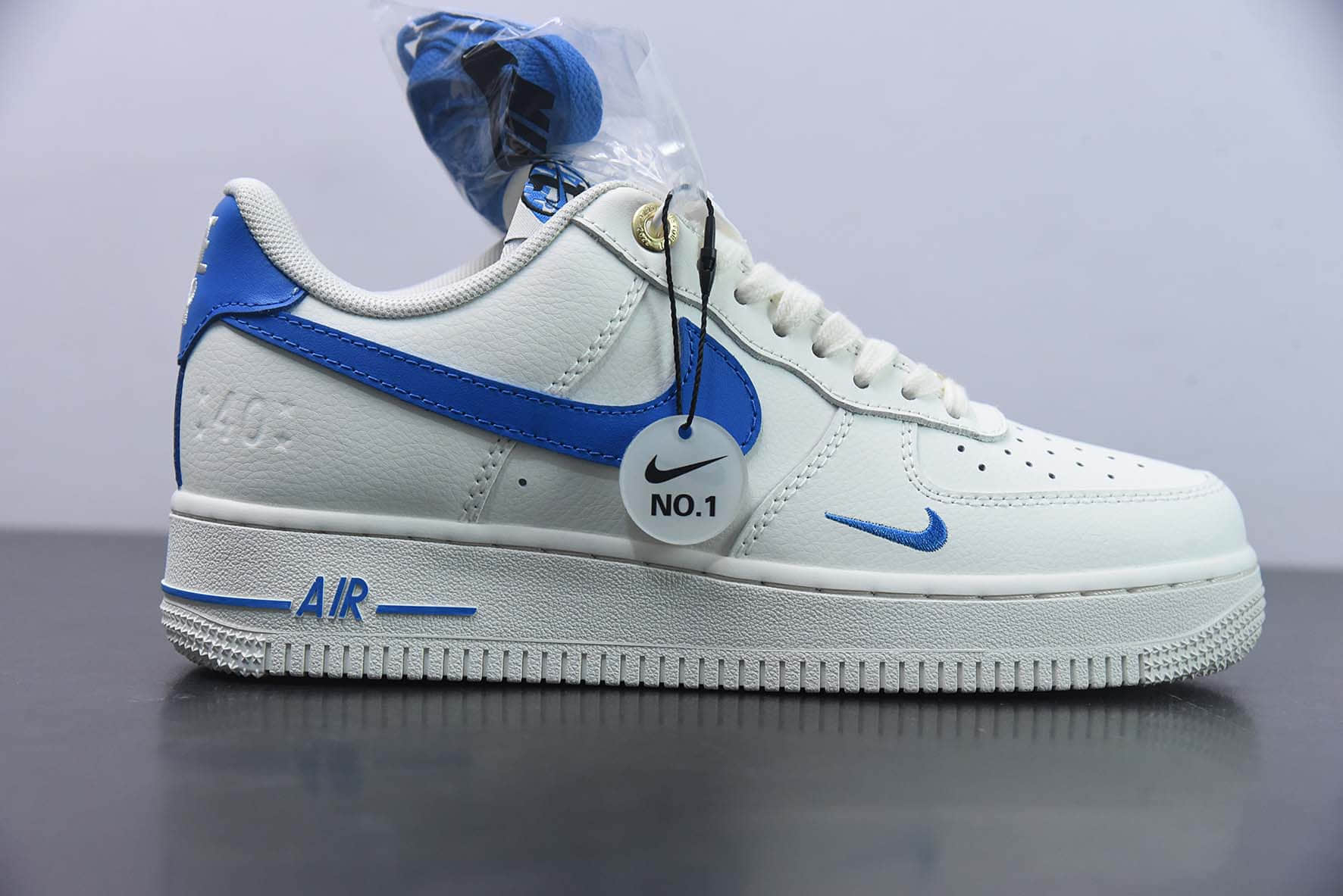 耐克NIke Air Force 1 '07 Low “40周年纪念款米白天蓝”空军一号低帮休闲板鞋纯原版本 货号：DQ7658-103 