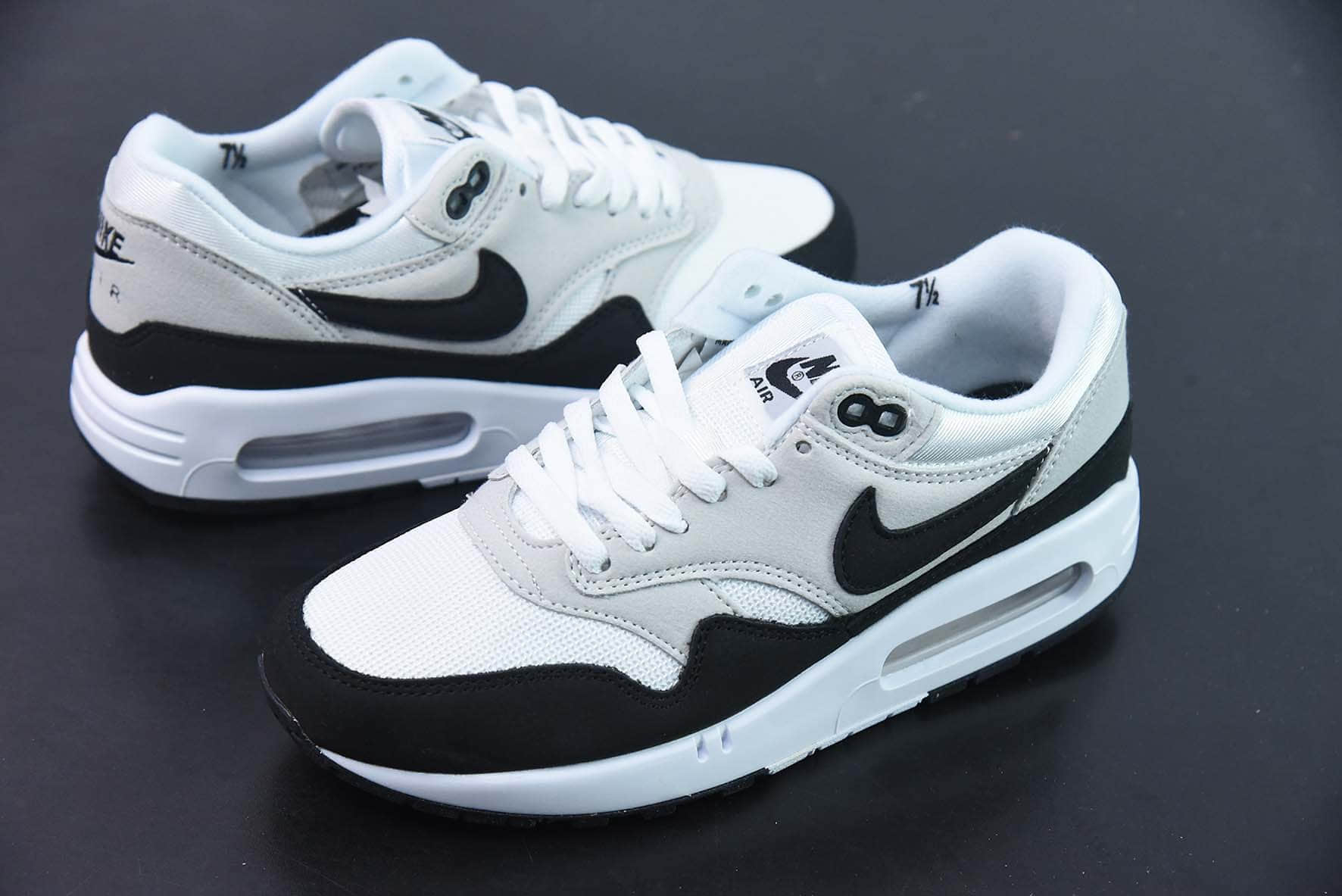 耐克Nike Air Max 1 ’86”WhiteBlack“86初代白黑浅灰系列复古气垫百搭休闲运动慢跑鞋纯原版本 货号：DV1403-110