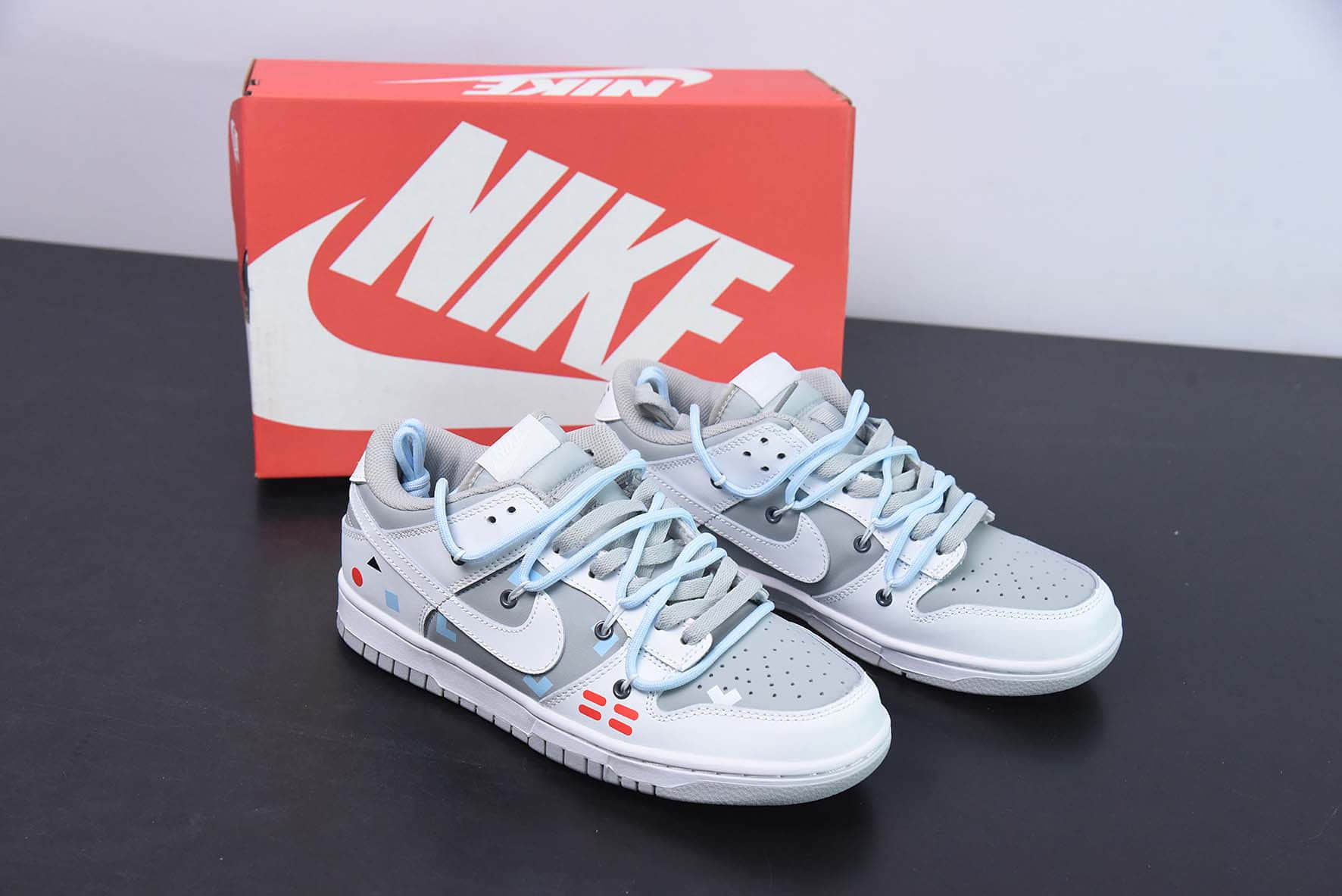 耐克Nike Dunk Low SB解构绑带白灰电玩低帮休闲滑板鞋纯原版本 货号：DJ6188-003