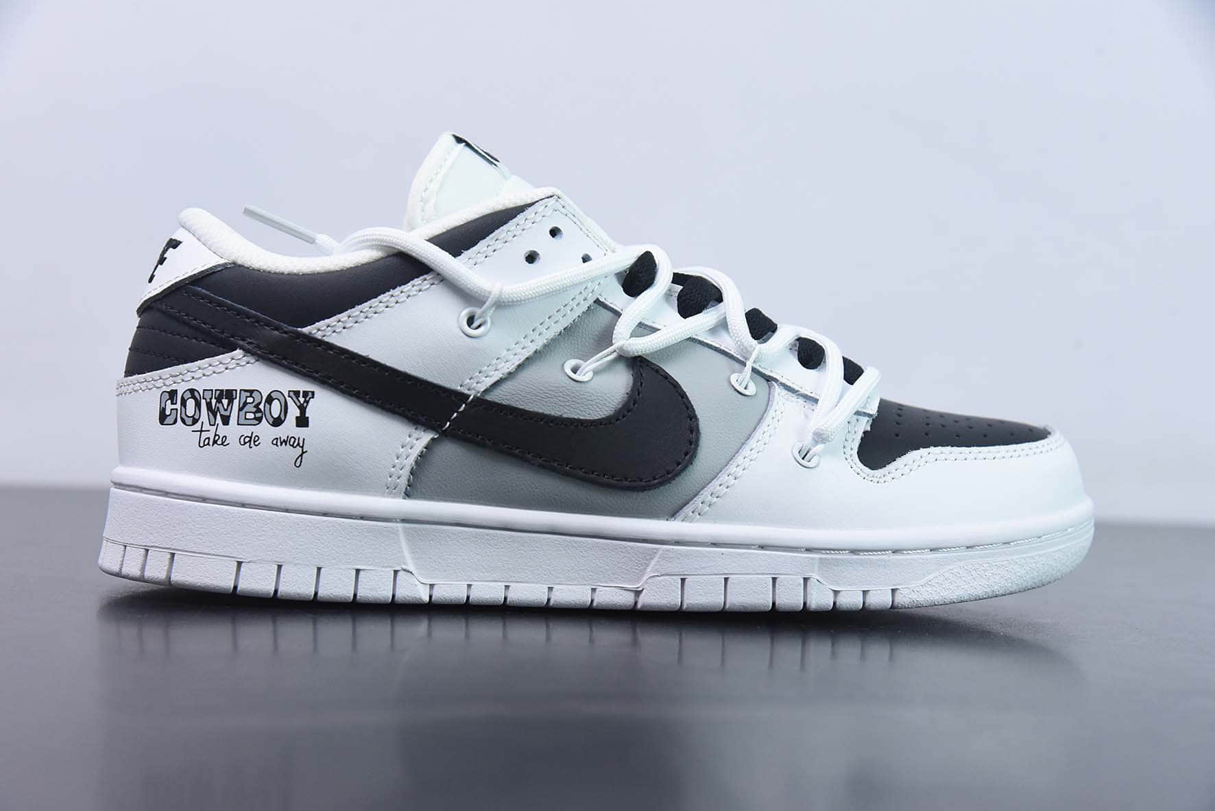耐克Nike Dunk Low SB解构绑带黑白灰低帮休闲滑板鞋纯原版本 货号：DJ6188-101