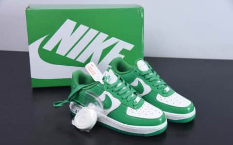 耐克Nike Air Force 1 Low 白绿漆皮空军一号低帮运动休闲板鞋纯原版本 货号：HP3656-511