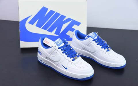 耐克Nike Kith x Nk Air Force 1‘07 Low 联名白宝蓝空军一号低帮休闲板鞋纯原版本 货号：KT1659-005