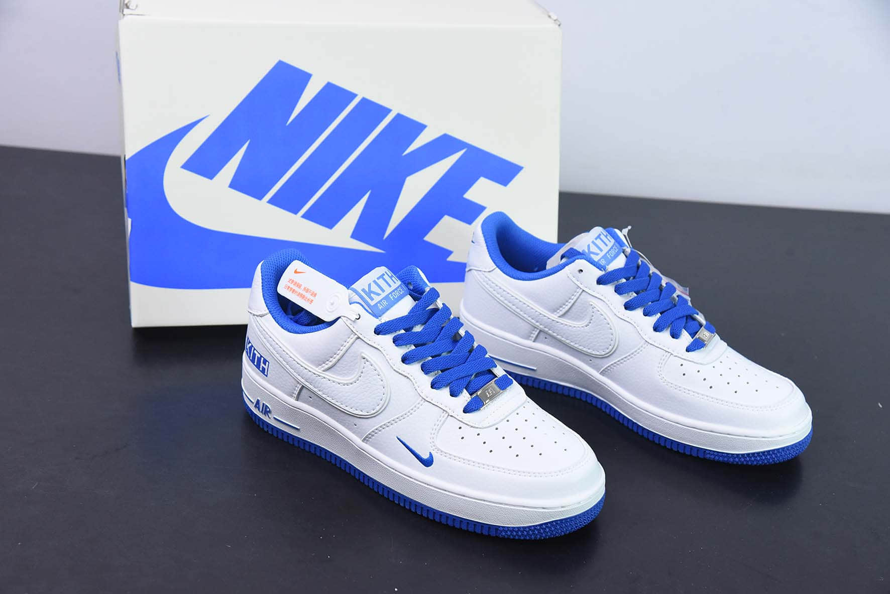 耐克Nike Kith x Nk Air Force 1‘07 Low 联名白宝蓝空军一号低帮休闲板鞋纯原版本 货号：KT1659-005