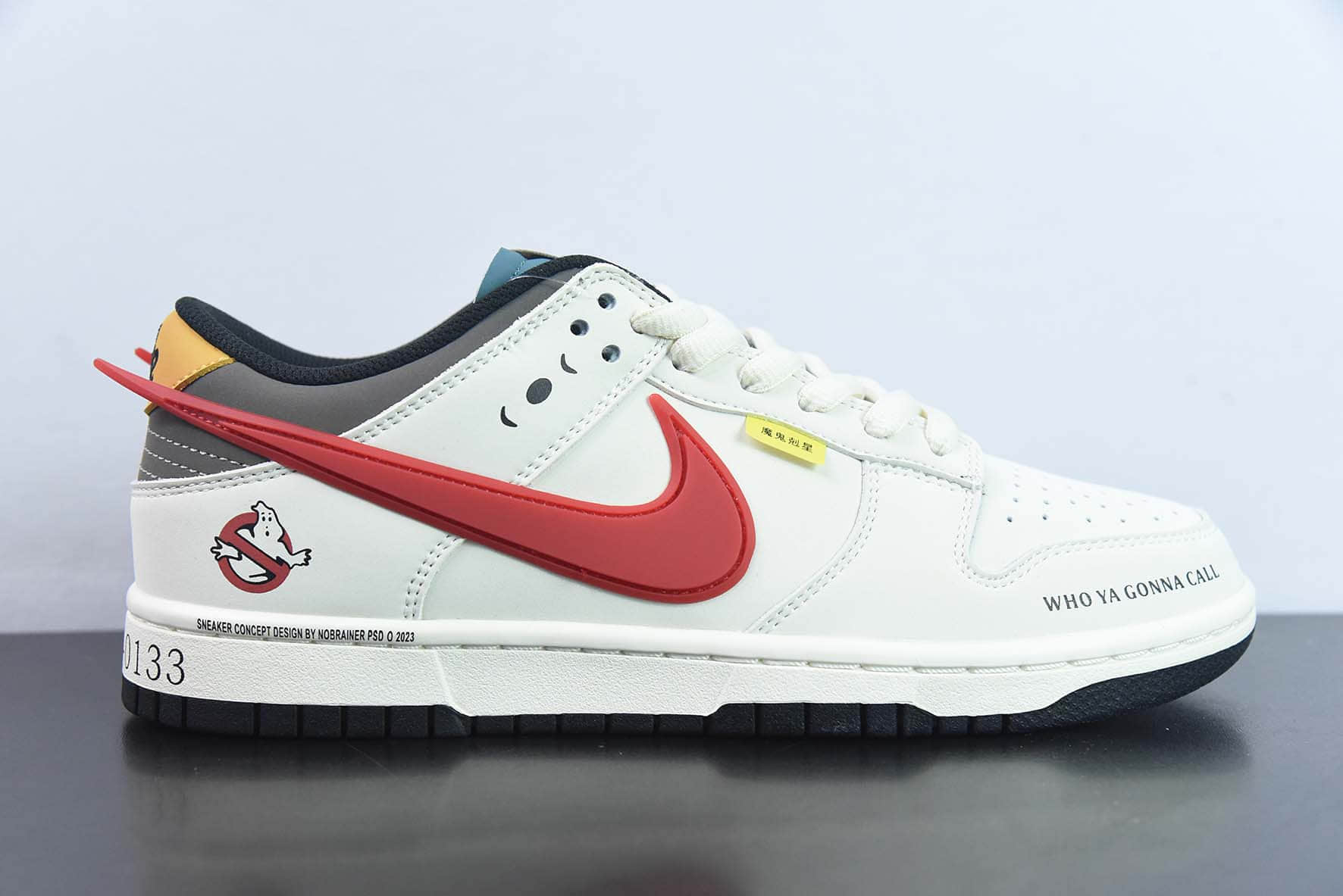 耐克Nike SB Dunk LowGhostbusters米白黄红捉鬼敢死队扣篮系列低帮休闲运动滑板板鞋纯原版本 货号：ZD2356-158 