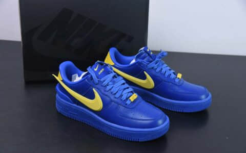 耐克Nike AMBUSH x NK Air Force 1 Low联名大钩黄蓝空军一号低帮运动板鞋纯原版本 货号：DV3464-400