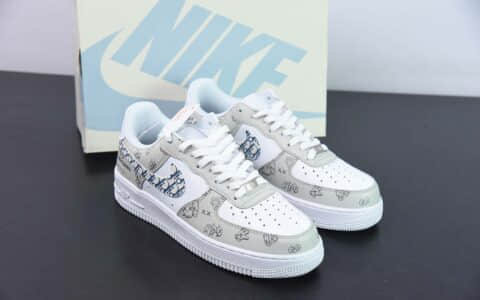 耐克Nike Air Force 1 '07 Low 迪奥联名灰白空军一号低帮休闲板鞋纯原版本 货号：CW2288-001