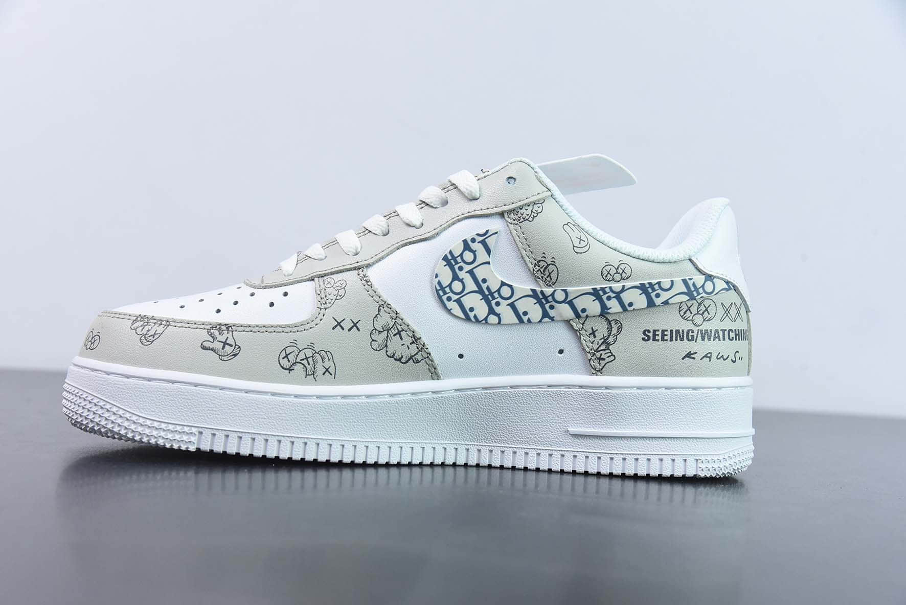 耐克Nike Air Force 1 '07 Low 迪奥联名灰白空军一号低帮休闲板鞋纯原版本 货号：CW2288-001