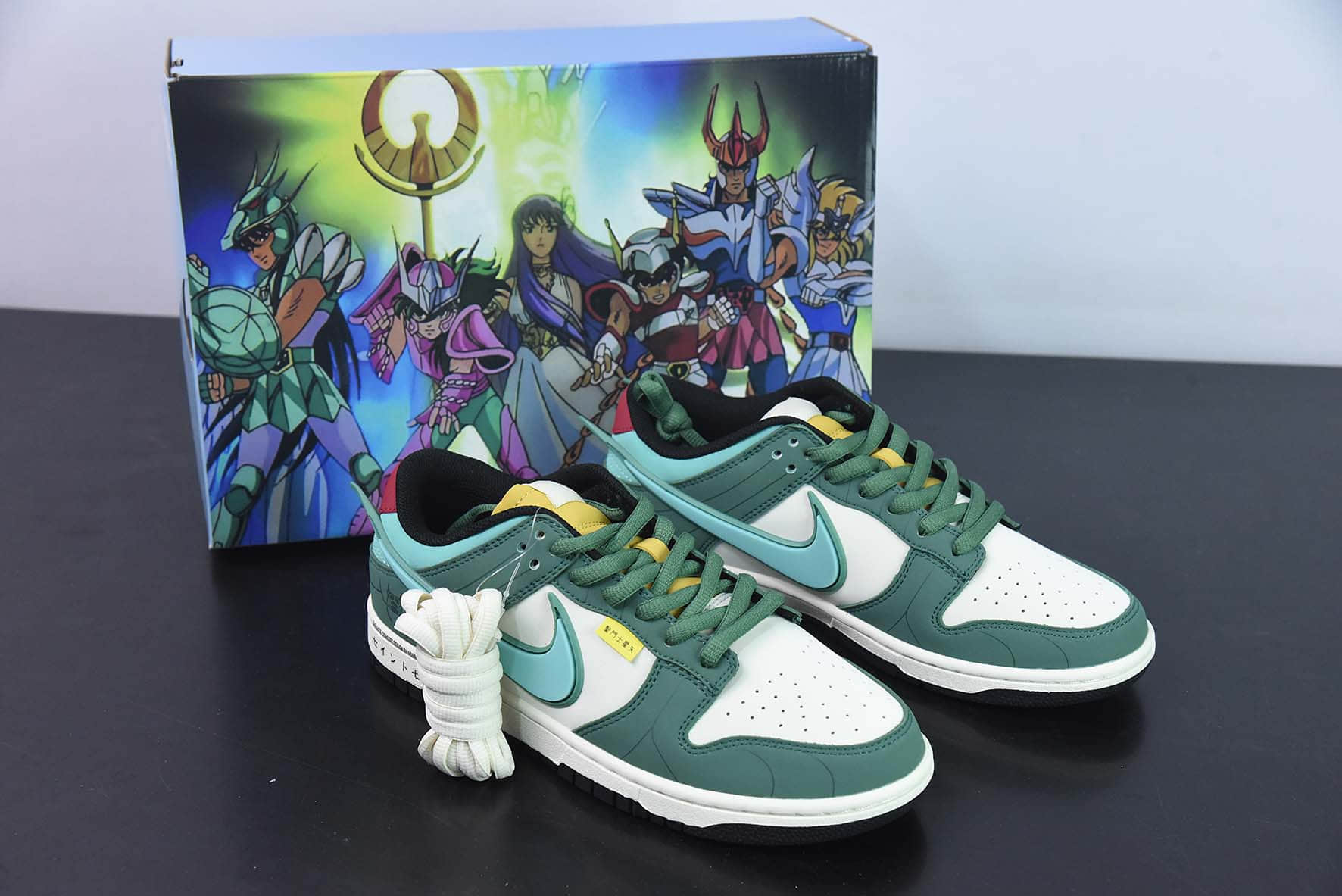 耐克Nike SB Dunk LowSaint深绿米白紫龙圣斗士扣篮系列低帮休闲运动滑板板鞋纯原版本 货号：ZD2356-156